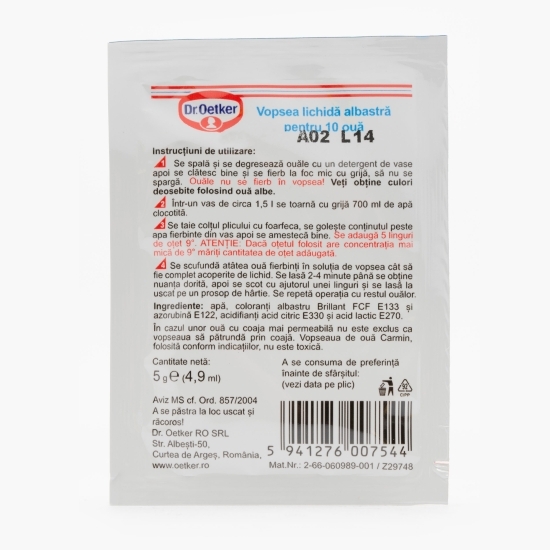Vopsea albastră pentru ouă, (10 ouă), 5ml