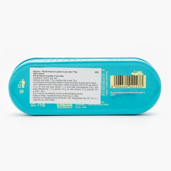 File de macrou în sos natur 110g