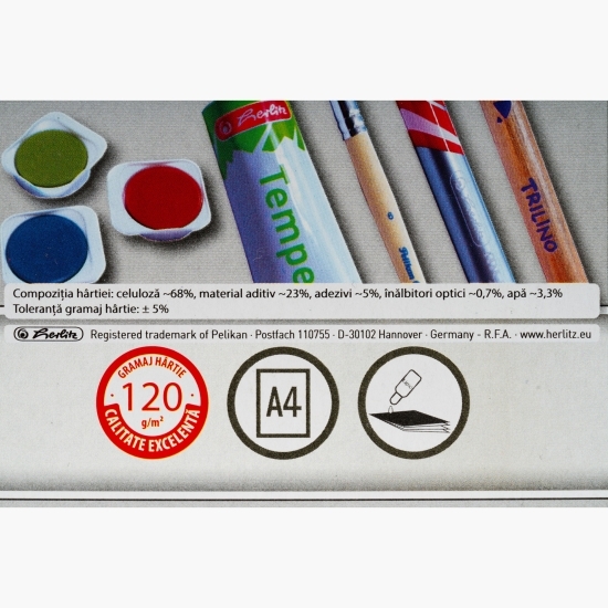 Bloc desen Herlitz X.Block, A4, 16 file, 120 gr/mp