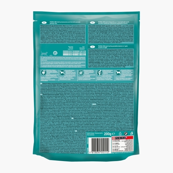 Hrană uscată pentru pisici adult, 200g, somon și cereale integrale 