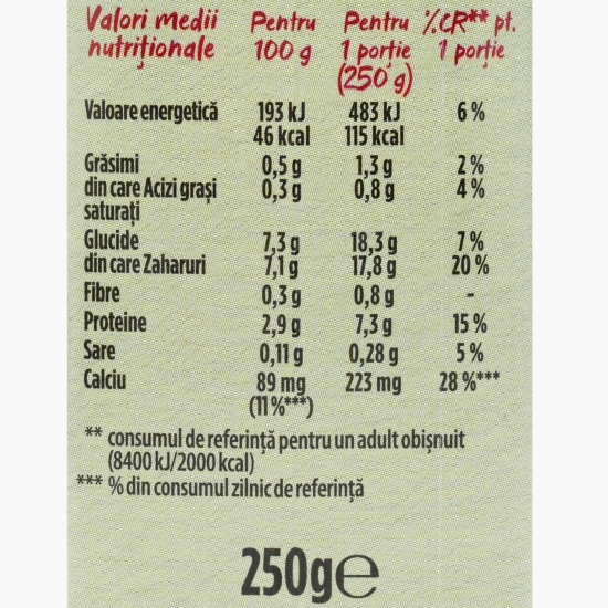 Pachet iaurt de băut, fără zahăr adăugat, cu banane, piersici și ananas/ banane, mere și cireșe 3x250g