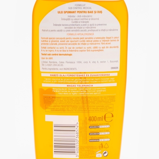 Ulei spumant pentru baie și duș 2 în 1 pentru copii, 400ml