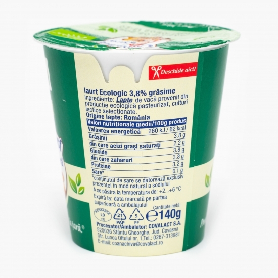 Iaurt eco 3.8% grăsime, 140g
