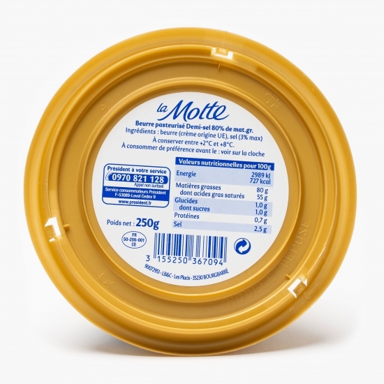 Unt cu sare de mare La Motte, 80% grăsime, 250g
