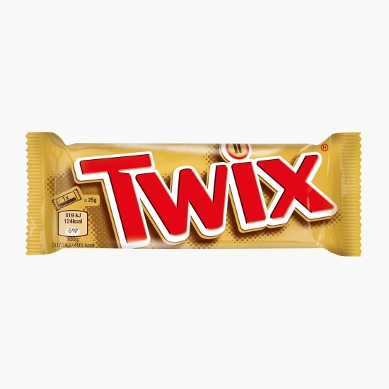 Baton cu biscuit și caramel învelit în ciocolată cu lapte 2x25g