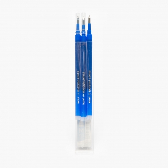 Set 3 rezerve roller Frixion Ball, 0.7 mm, vârf mediu, albastru