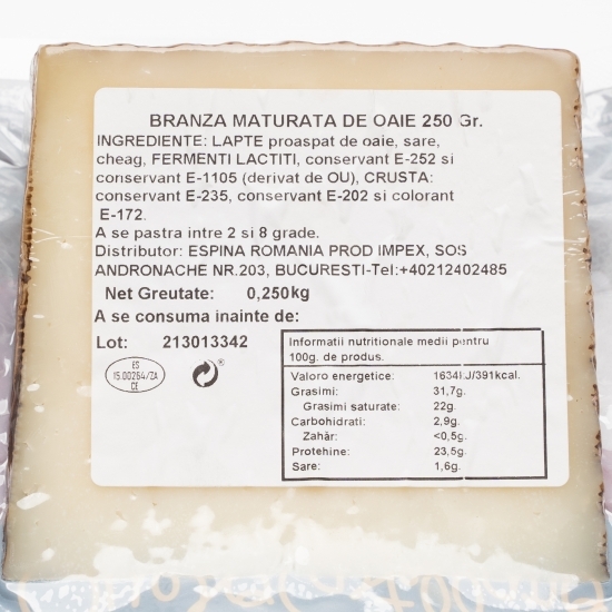 Brânză maturată de oaie 250g