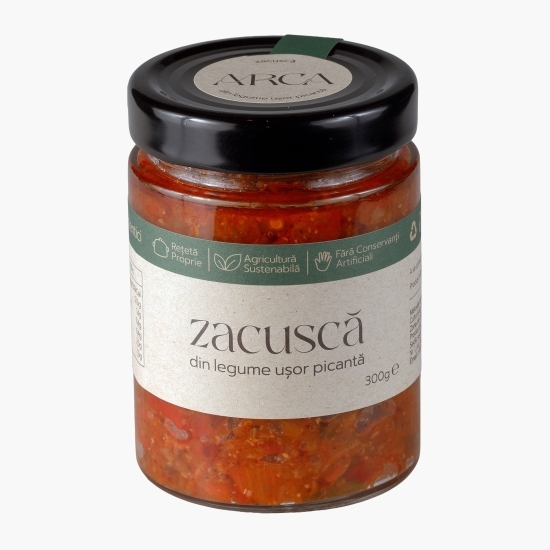 Zacuscă de legume, ușor picantă, 300g