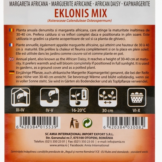Semințe margaretă africană mix 0.1g
