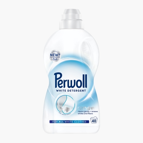 Detergent de rufe lichid Renew White pentru haine albe, 40 spălări, 2l