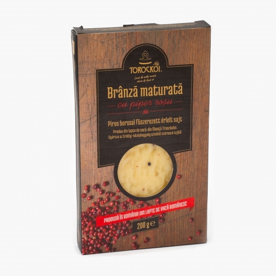 Brânză maturată cu piper roșu 200g
