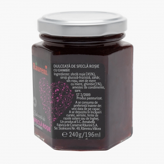 Dulceață de sfeclă roșie cu ghimbir 240g