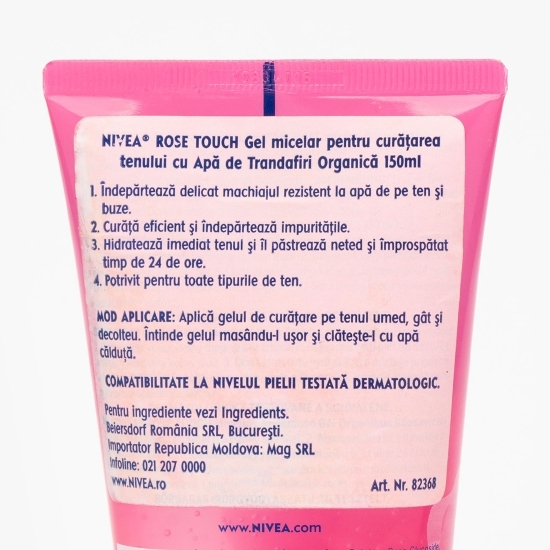 Gel de curățare 3 în 1 cu apă organică de trandafir 150ml