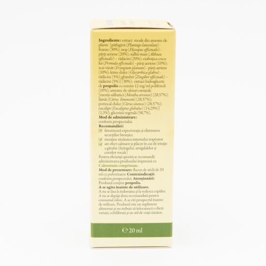 Spray cu propolis și mentă fără alcool 20ml