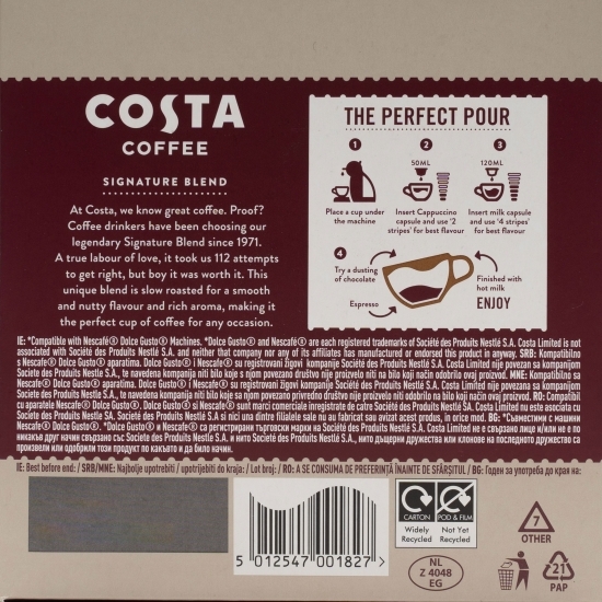 Cappuccino Signature Blend Medium, 8 băuturi, 120g, capsule cafea