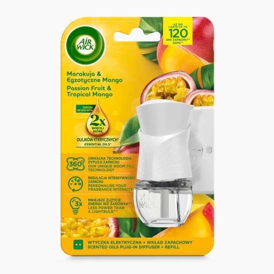 Odorizant electric de cameră Maracuia, Fructul Pasiunii și Mango Tropical 19ml