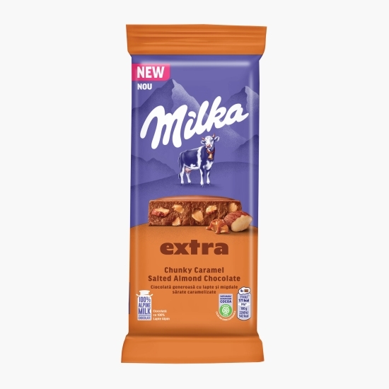 Ciocolată cu lapte și migdale sărate caramelizate 190g