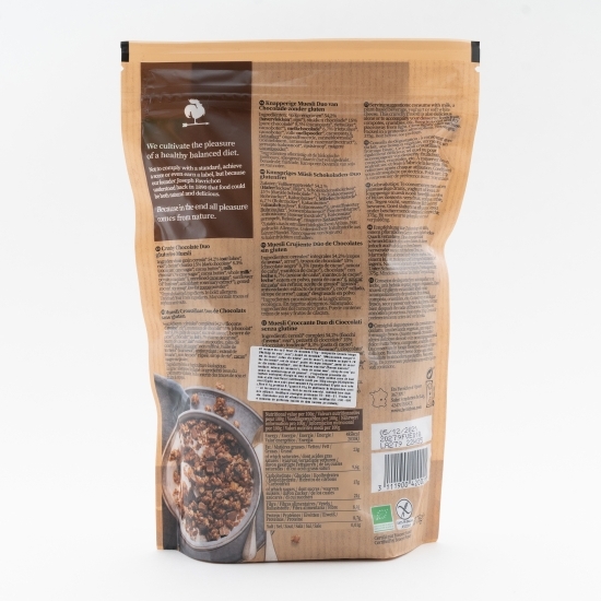 Musli crocant eco cu 2 feluri de ciocolată 375g