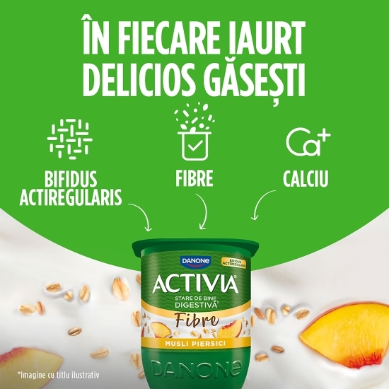 Iaurt cu musli și piersici 125g