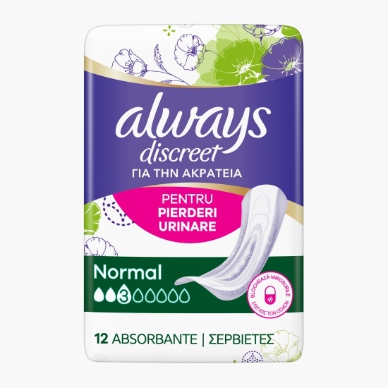 Absorbante pentru incontinență urinară Discreet Pads Normal 12 buc
