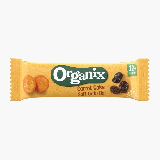 Batoane ecologice din ovăz integral cu morcov și mere, 6x23g, 12+ luni