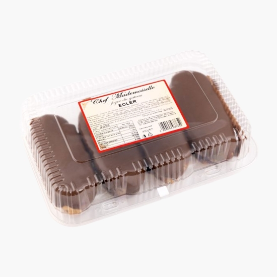 Eclere cu cremă de vanilie și glazură de ciocolată, 400g
