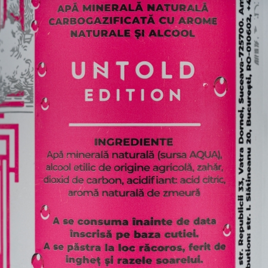 Seltzer cu aromă de zmeură doză, 4.5% alc. 0.33l