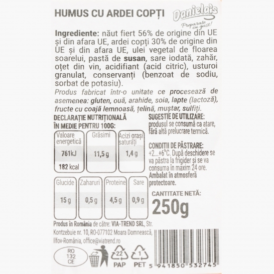Humus cu ardei copți 250g