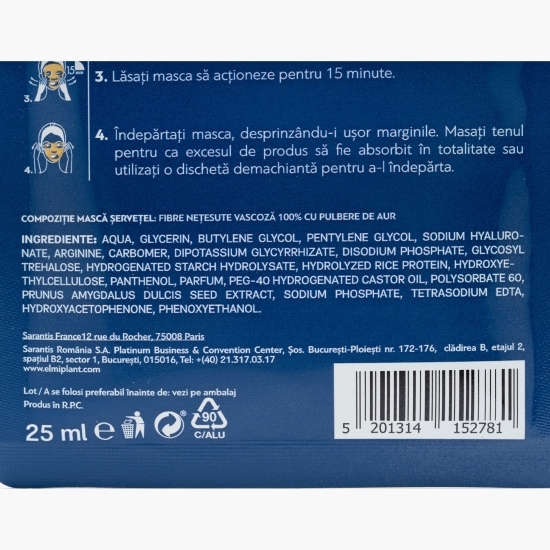 Mască șervețel Hyaluronic Gold 