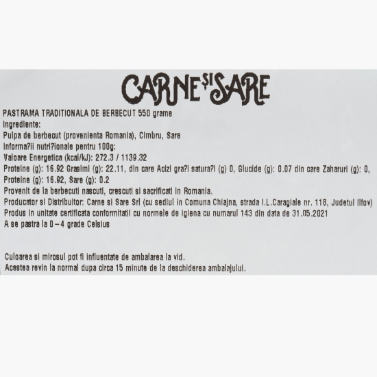 Pastramă de berbecuț 550g
