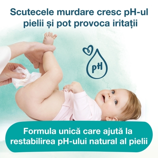 Șervețele umede Harmonie Aqua, 3 pachete x 48, 144 buc, 0% plastic