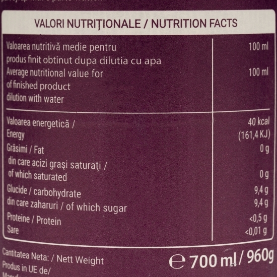 Sirop de fructe de pădure 0.7l