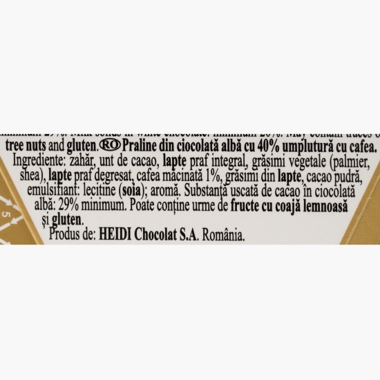 Praline din ciocolată albă cu umplutură de cafea 140g