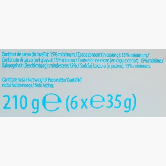 Prăjitură cu cremă de ciocolată și glazură de cacao 6x35g
