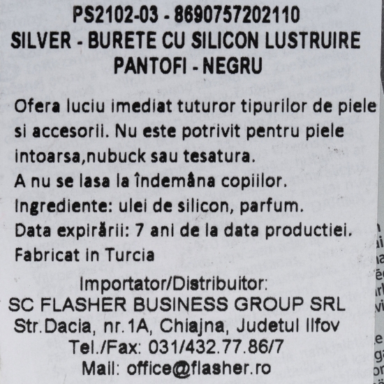 Burete cu silicon pentru lustruire pantofi, negru