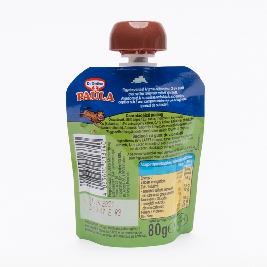 Budincă cu gust de ciocolată Paula Go! 80g