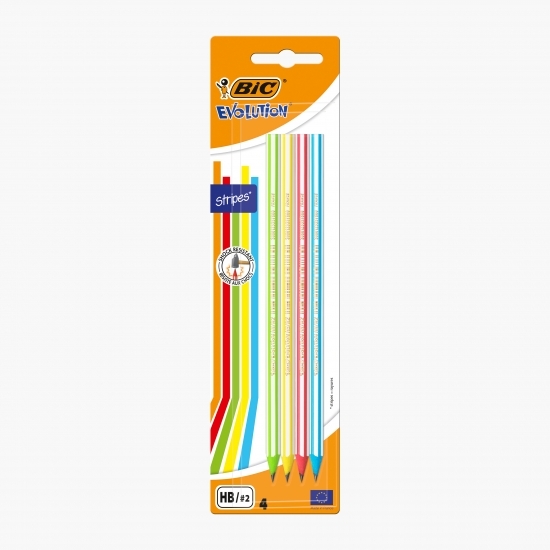Set 3 creioane grafit Evolution Stripes 646 