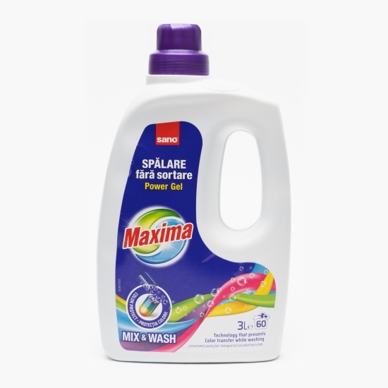 Detergent de rufe lichid gel concentrat Mix&Wash 60 spălări, 3l