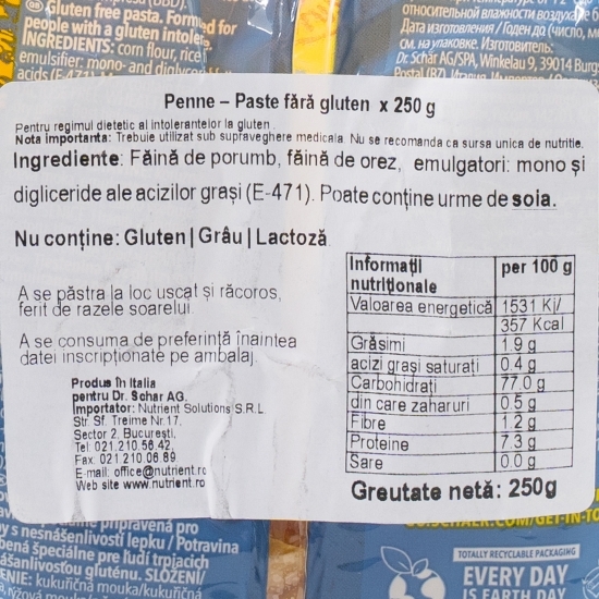 Paste Penne fără gluten 250g