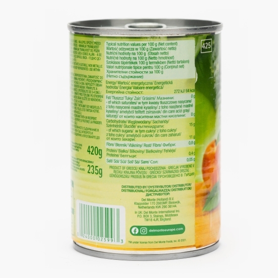 Piersici felii în sirop, conservă 420g