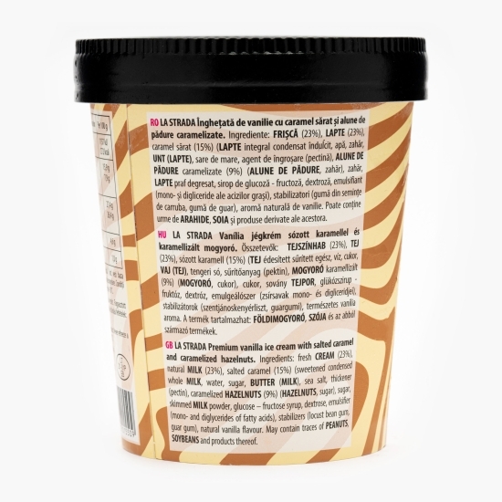 Înghețată cu vanilie, caramel sărat și alune de pădure 358g