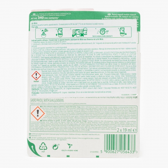 Rezerve pentru aparat electric „flori albe” 2x19ml