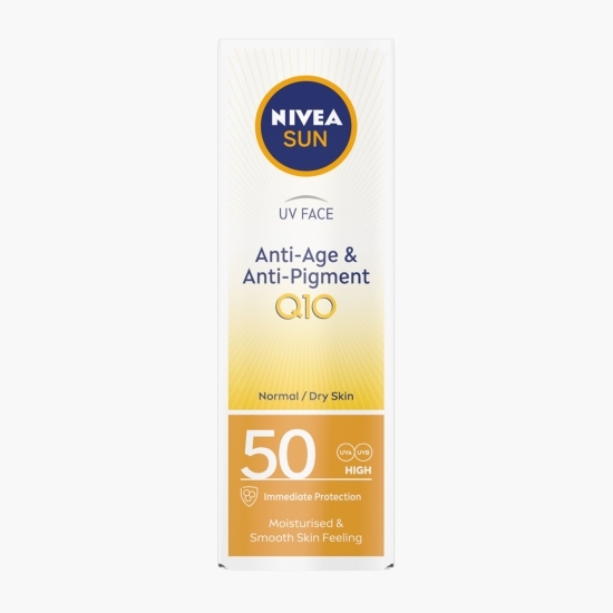 Cremă de față antirid cu protecție solară SPF50, UV Face, 50ml