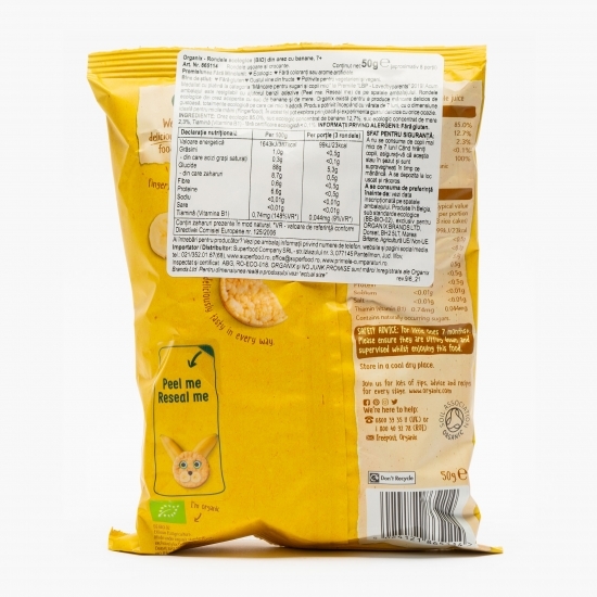 Rondele eco din orez cu banane, 7+ luni, 50g