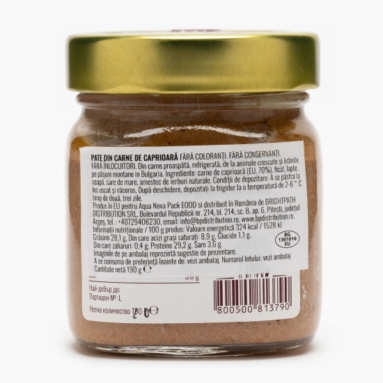 Pate de carne de căprioară 190g