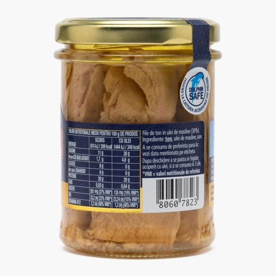 File de ton roșu în ulei de măsline 200g