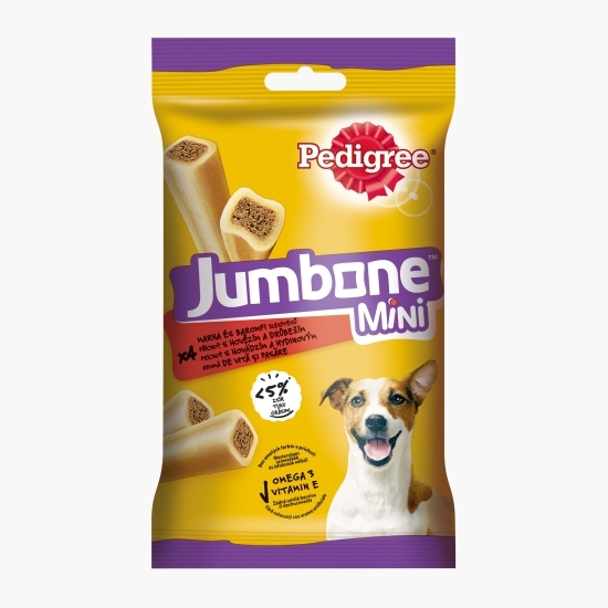 Batoane pentru câini de talie mică, 160g, 4 buc, Jumbone cu aromă de vită și pasăre