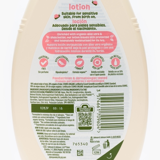 Loțiune pentru bebeluși Naturally Sensitive 395ml