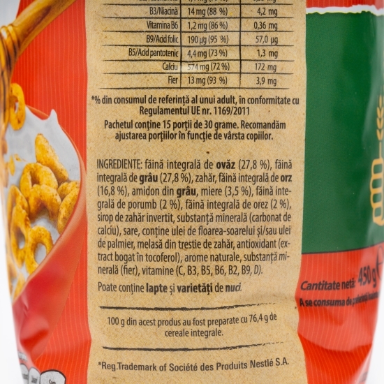 Cereale pentru mic dejun cu miere 450g