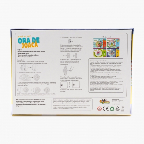 Puzzle cu ceas Ora de joacă - Mașinuțe 6+ ani